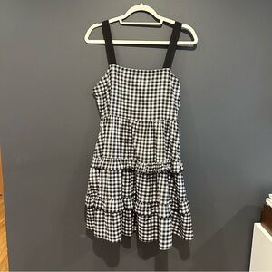 Zara Black and White Gingham Dress